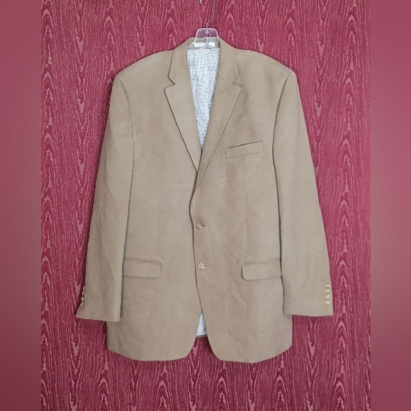 LAUREN RALPH LAUREN Classic Tan Long Sleeve Men's Blazer Sz 46L